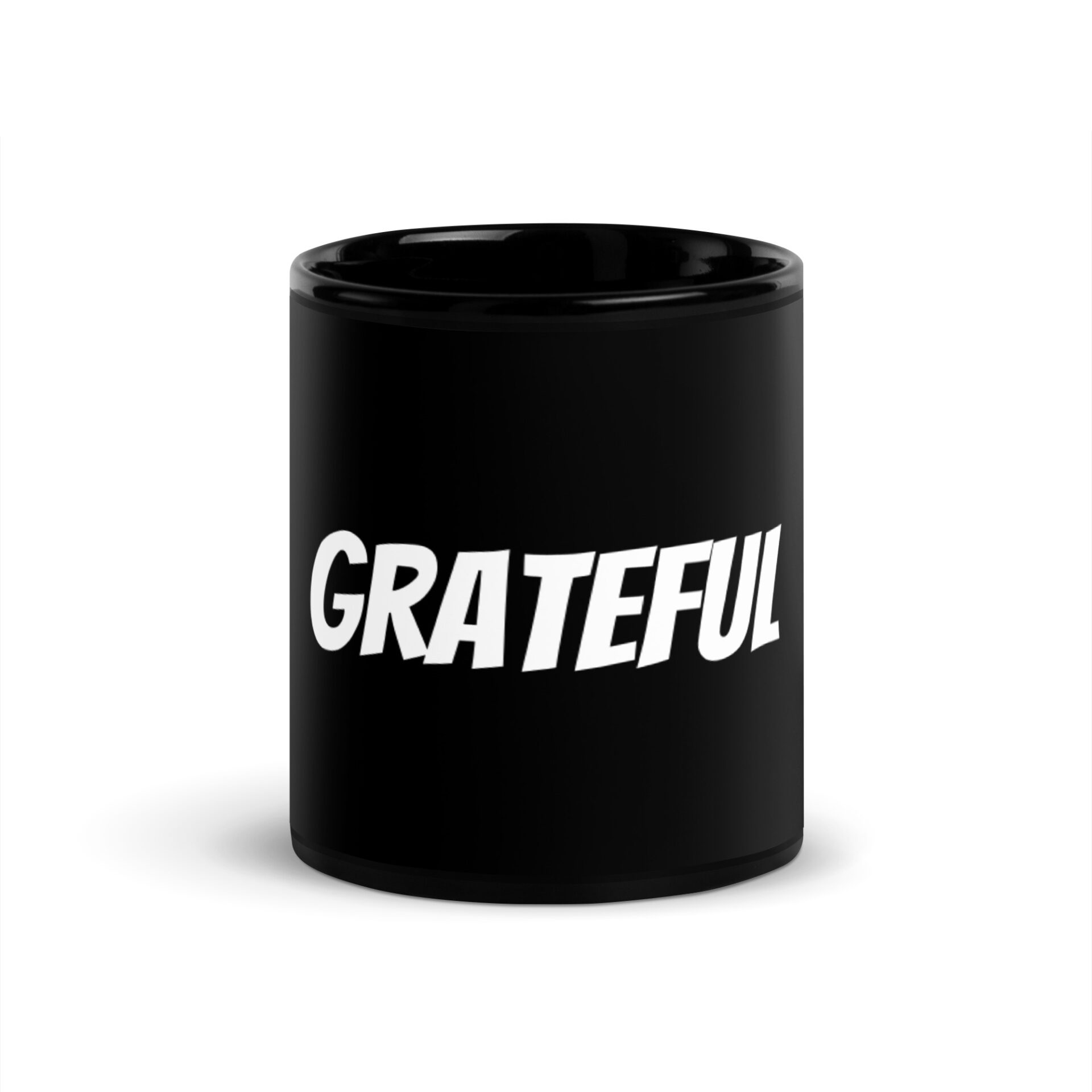 Grateful Black Glossy Mug