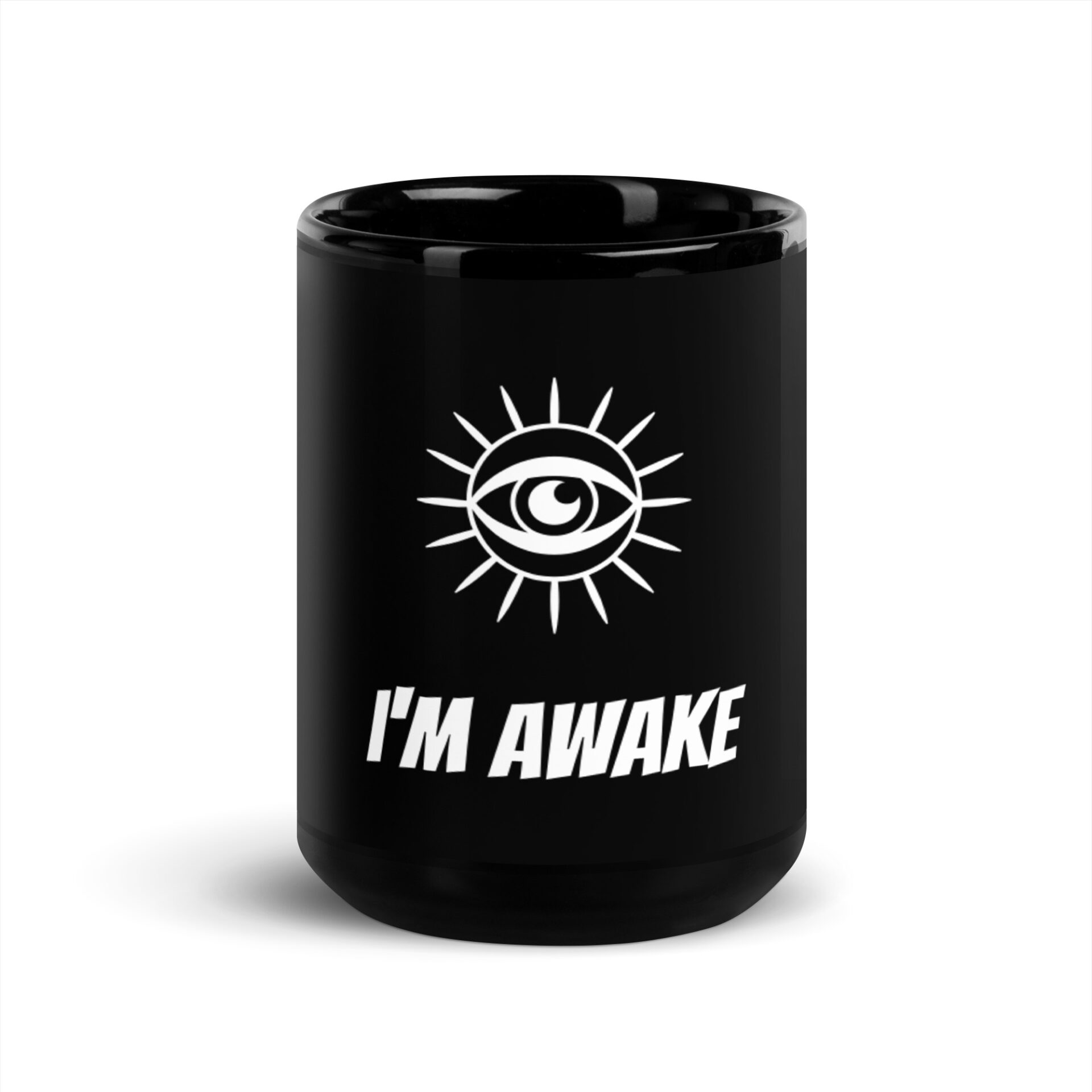 Im Awake Black Glossy Mug