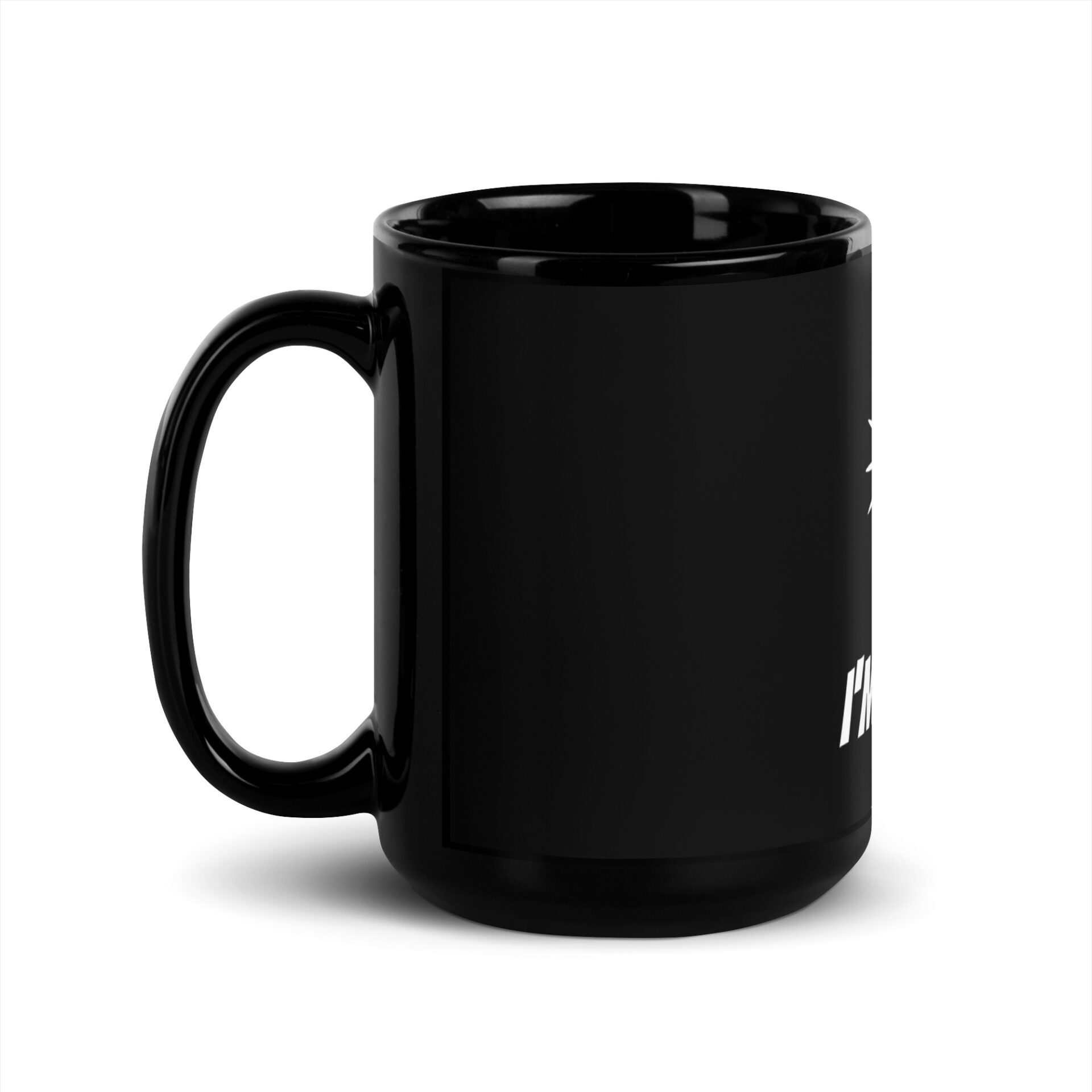 Im Awake Black Glossy Mug